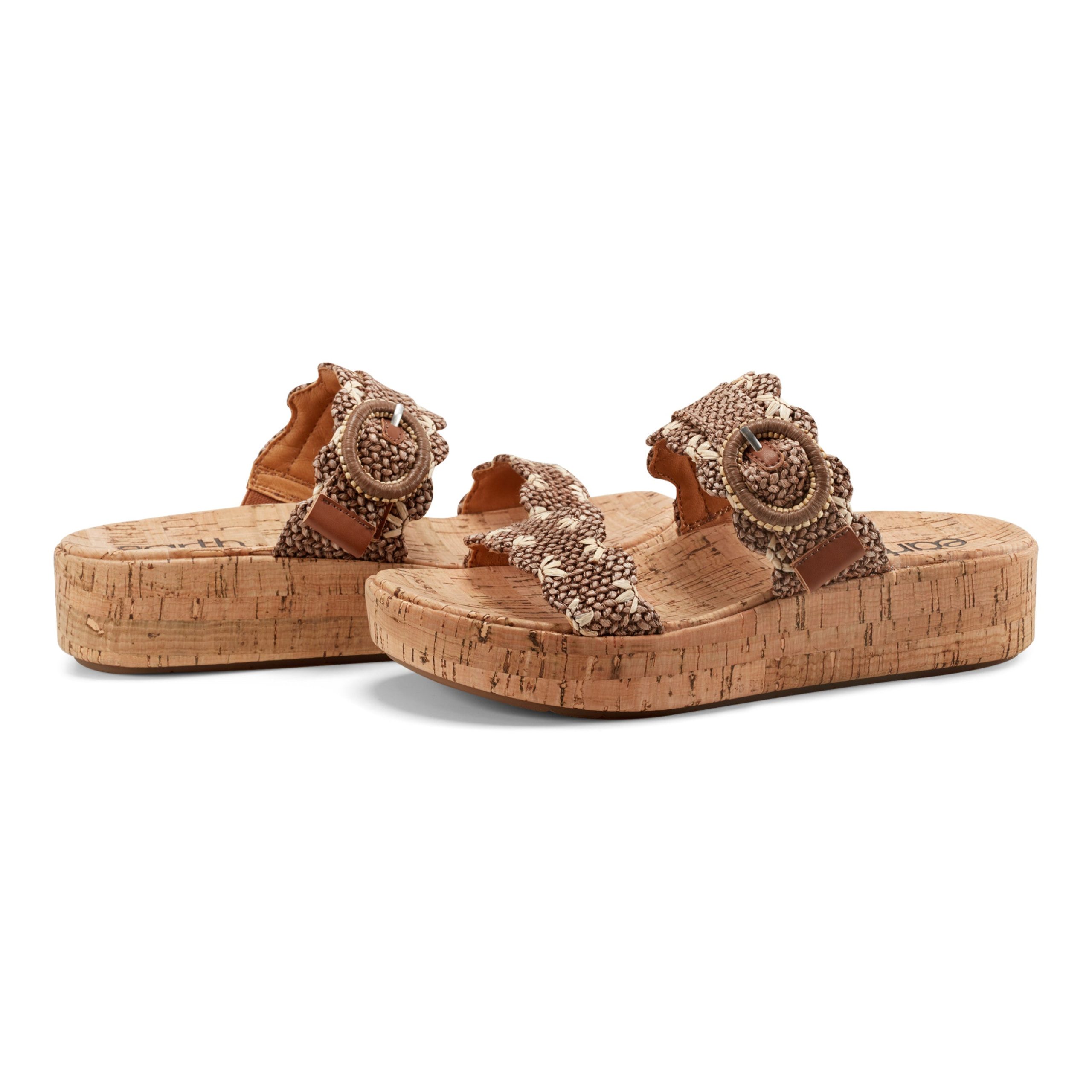 Subtle Slip-on Casual Platform Wedge Sandals - Image 8