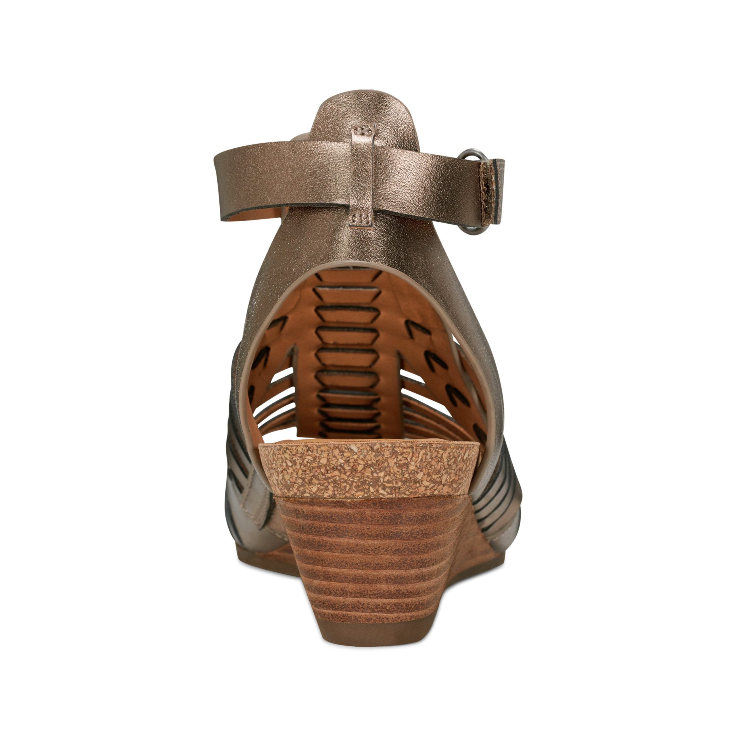 Hattie Round Toe Strappy Wedge Sandals - Image 4