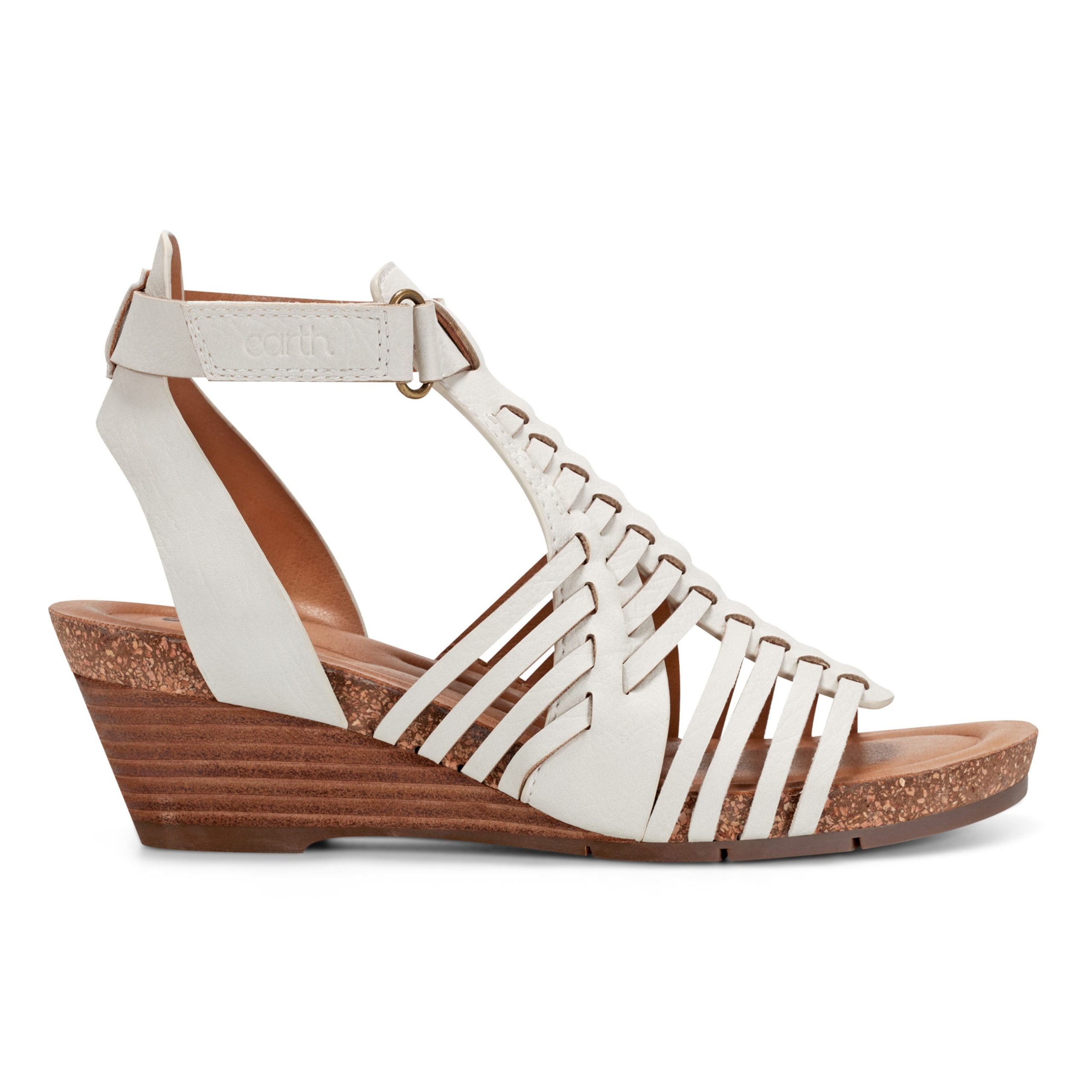 Hattie Round Toe Strappy Wedge Sandals