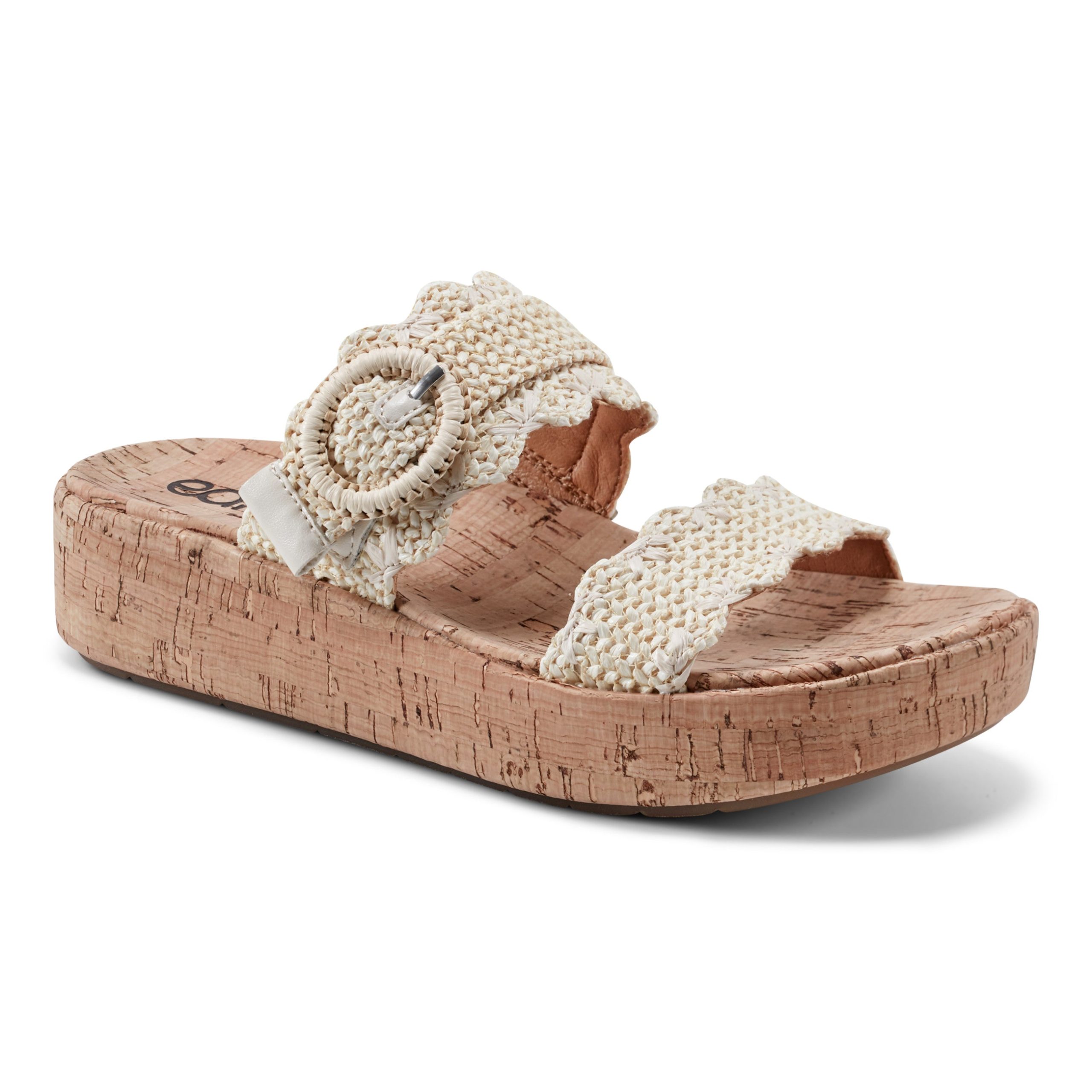 Subtle Slip-on Casual Platform Wedge Sandals - Image 2