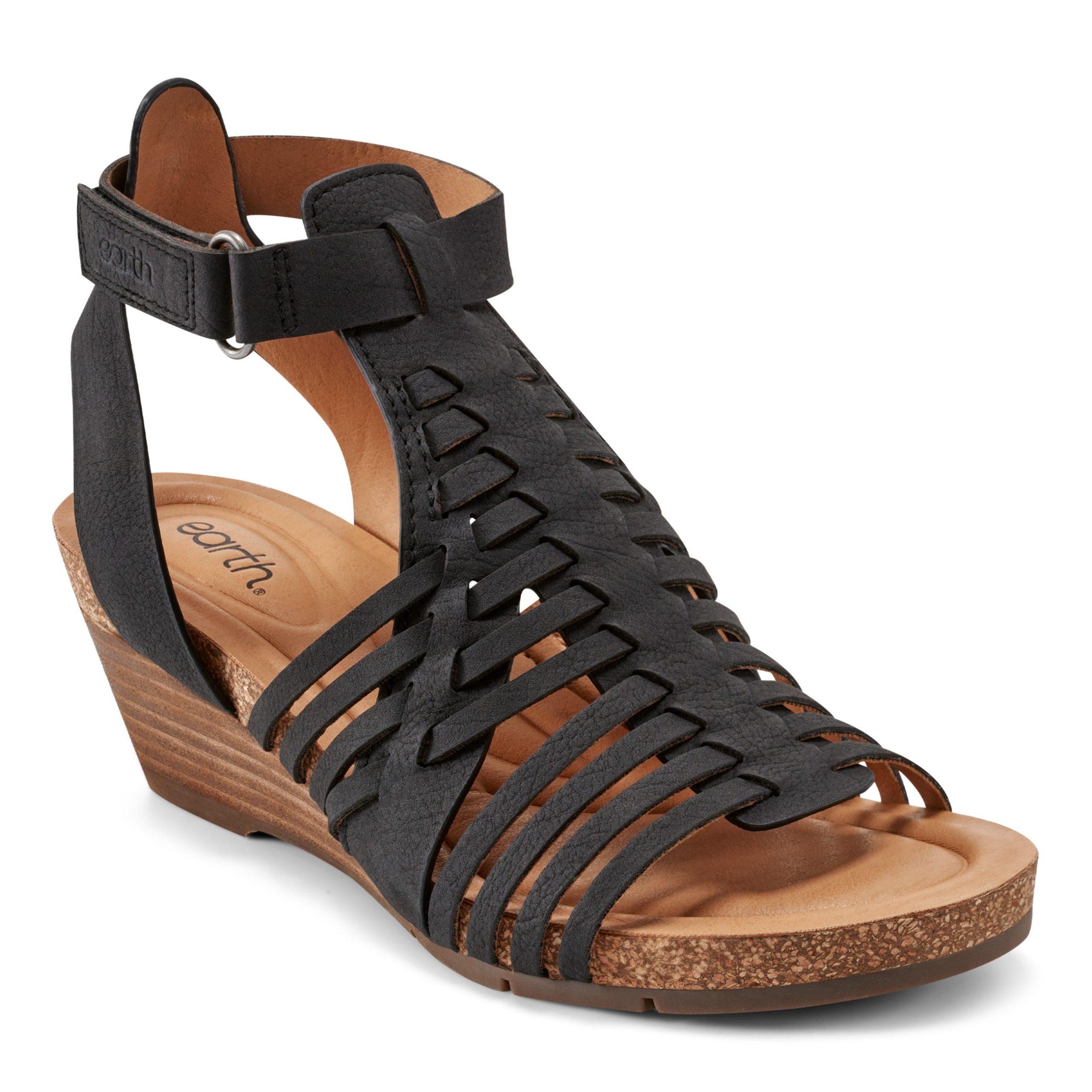 Hattie Round Toe Strappy Wedge Sandals - Image 2