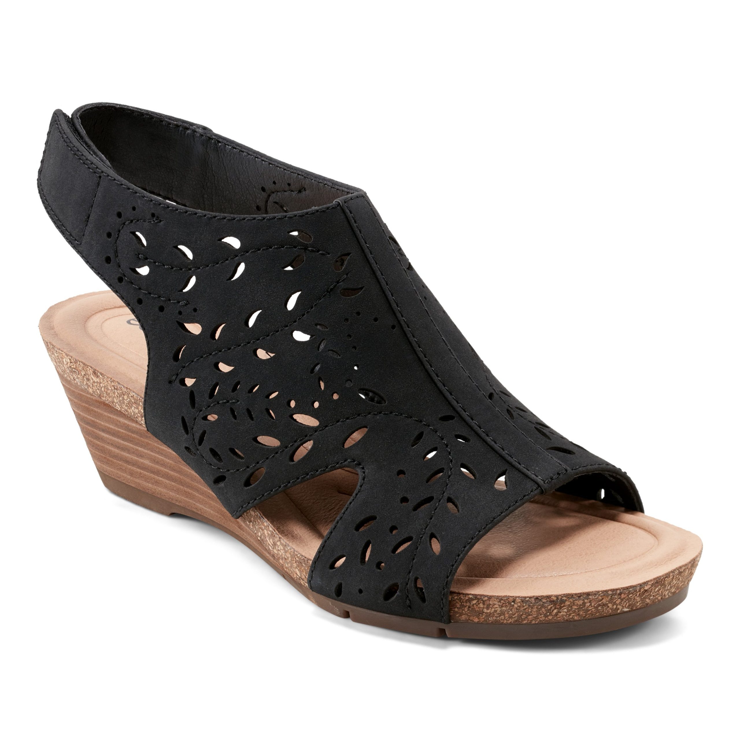 Halin Round Toe Casual Slingback Wedge Sandals - Image 2