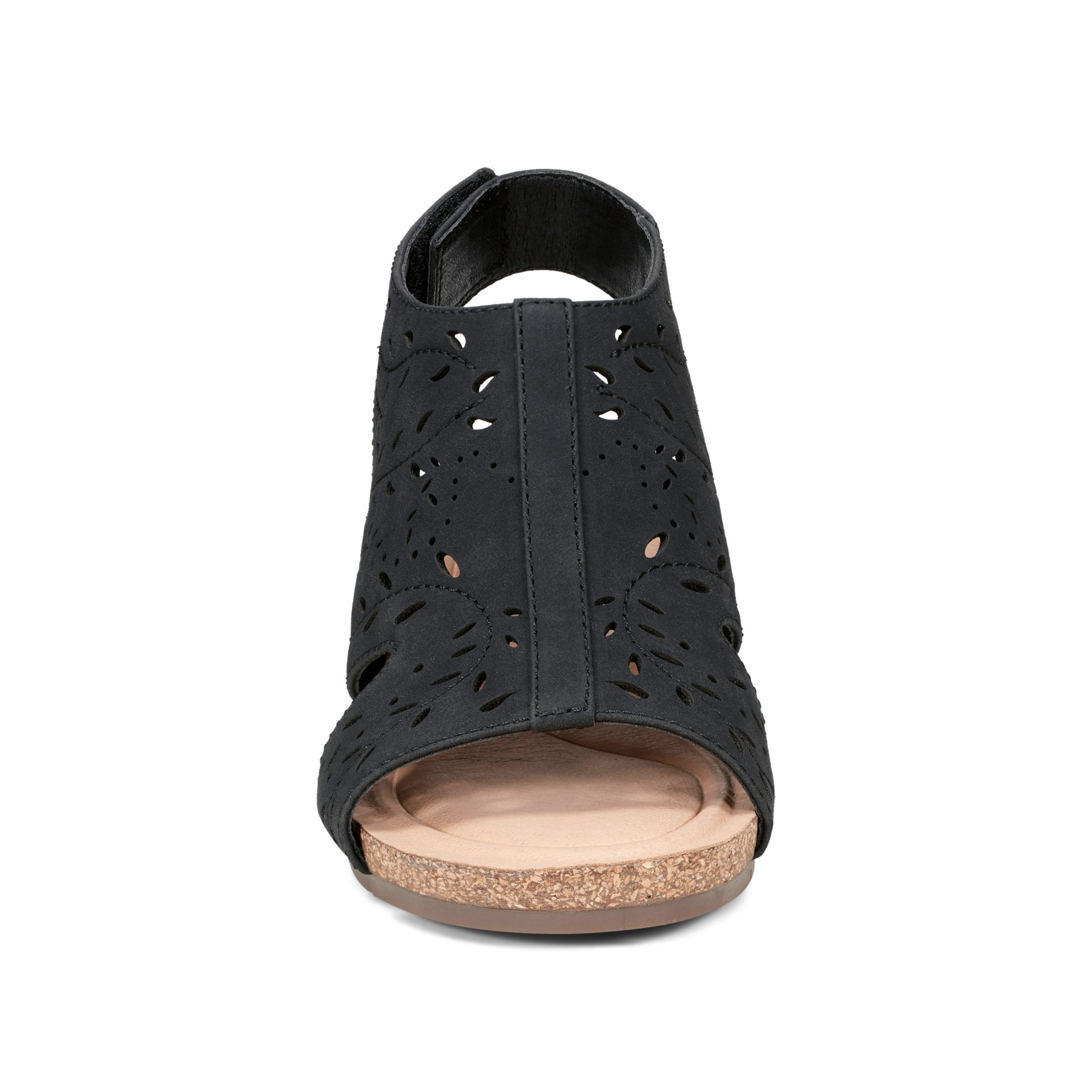 Halin Round Toe Casual Slingback Wedge Sandals - Image 3