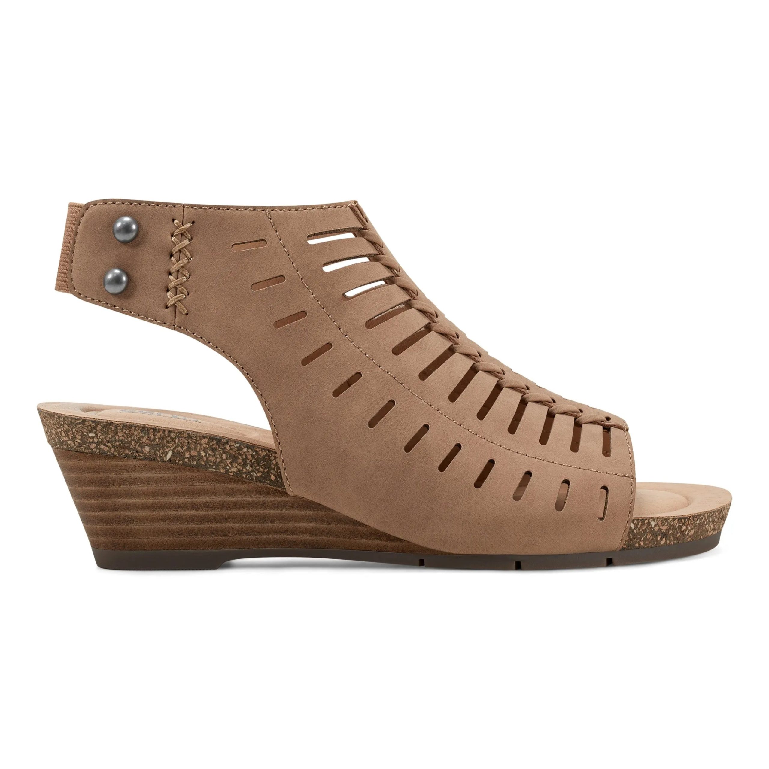 Hana Round Toe Laser Cut Dress Sandals