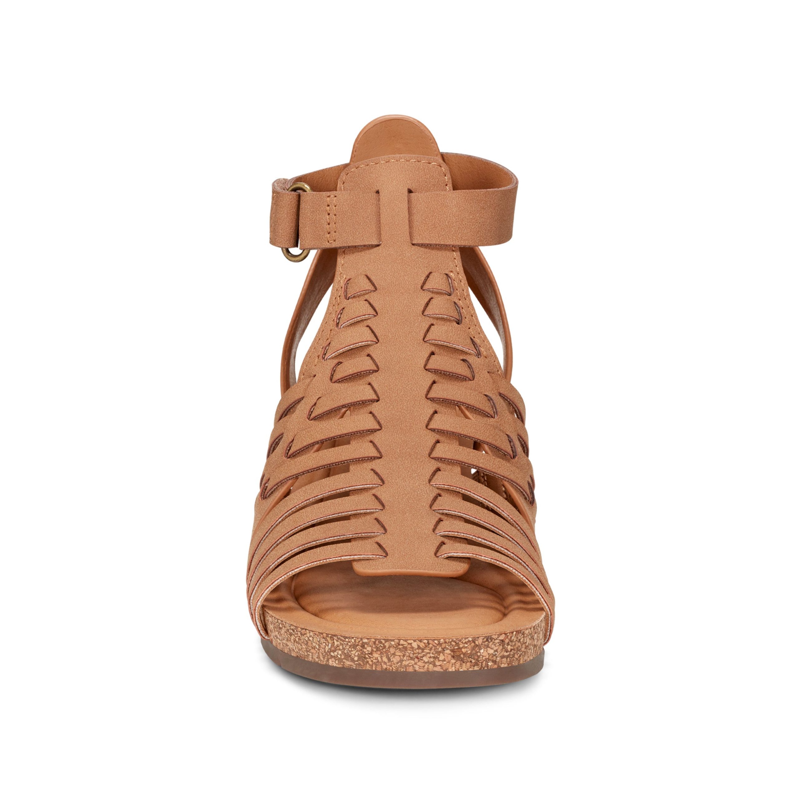 Hattie Round Toe Strappy Wedge Sandals - Image 3