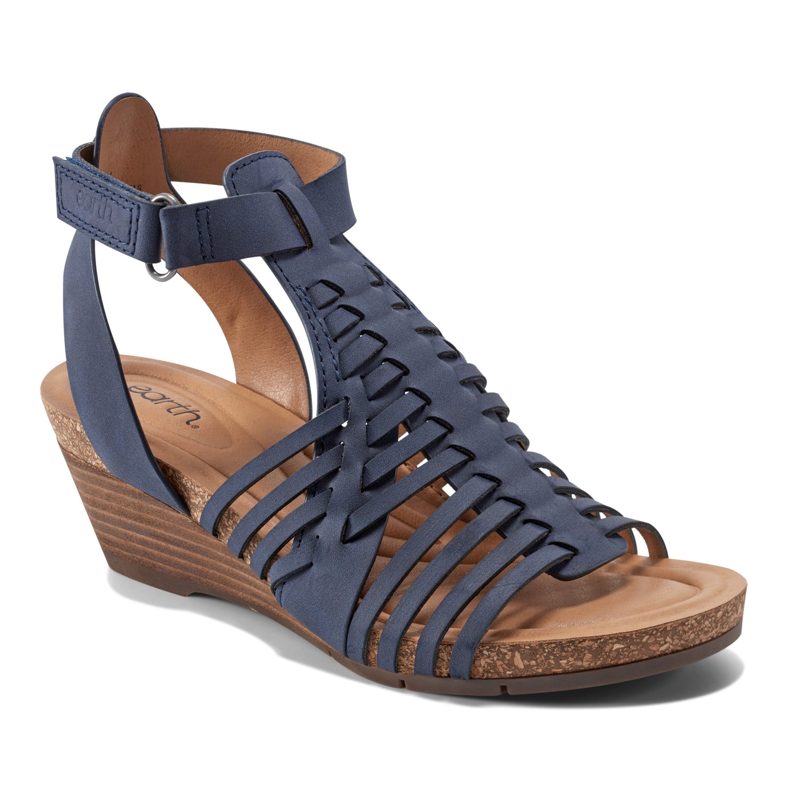 Hattie Round Toe Strappy Wedge Sandals - Image 2