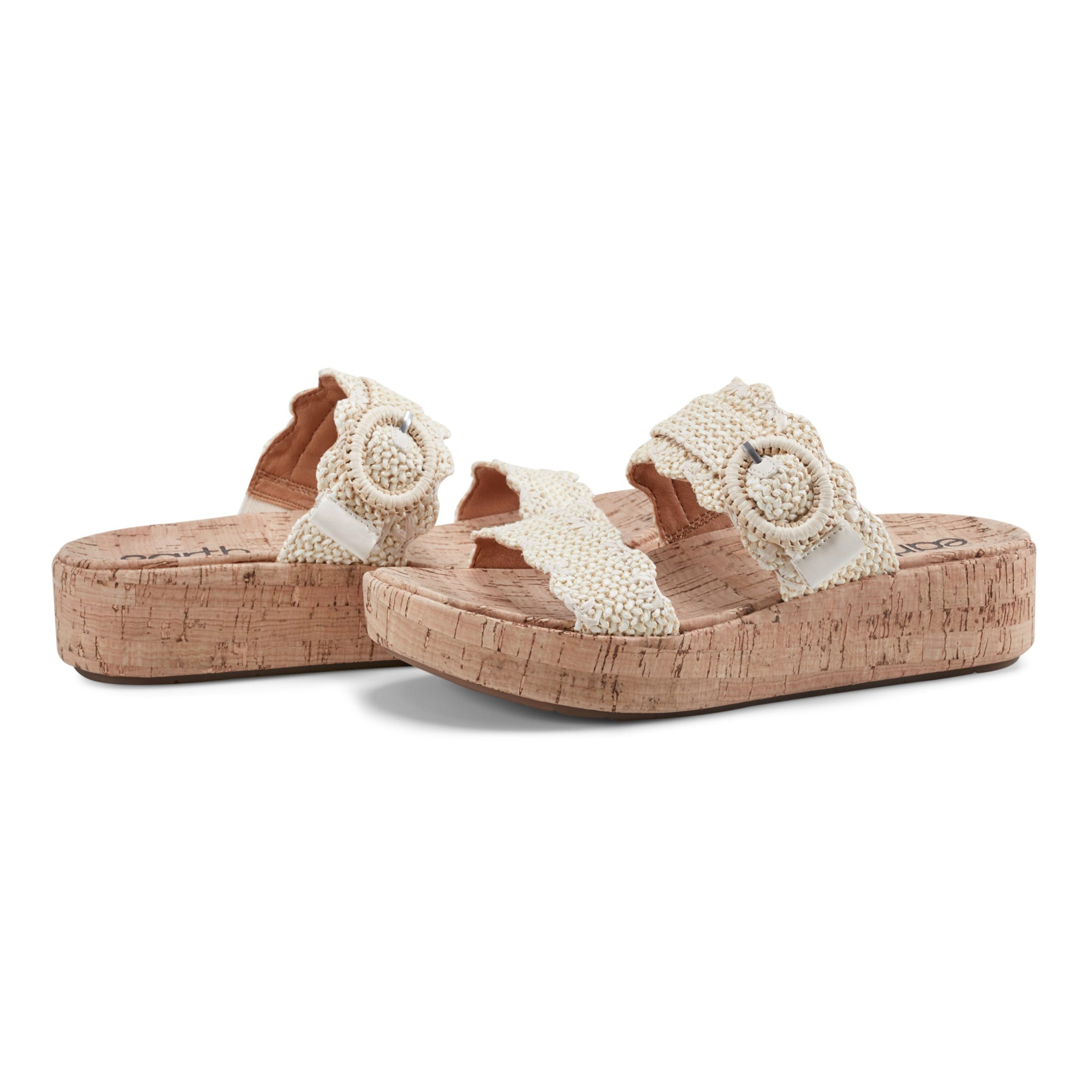 Subtle Slip-on Casual Platform Wedge Sandals - Image 8